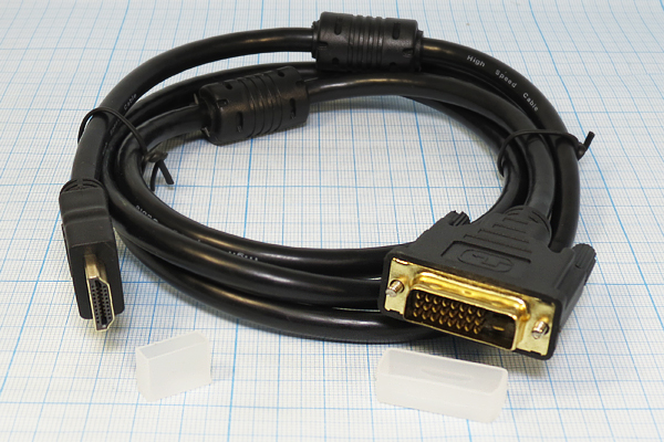 шнур шт HDMI-шт DVI\ 1,5м\Au/пл\чер\фильтр\PREMIER шнур шт HDMI-шт DVI\ 1,5м\Au/пл\чер\фильтр\PREMIER