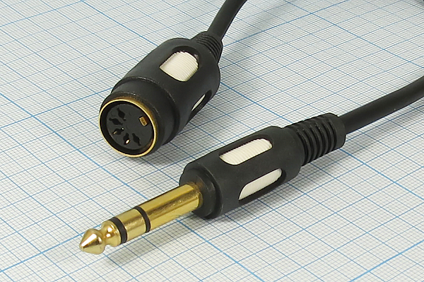 шнур шт 6,3стерео-гн DIN 5P\0,3м\Au/пл\чер\PREMIER шнур шт 6,3стерео-гн DIN 5P\0,3м\Au/пл\чер\PREMIER