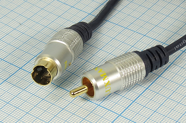 шнур шт miniDIN 4P-шт RCA\5м\\