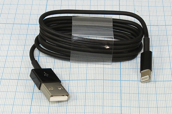 шнур шт USB A-шт iPhone5/6/7\1,0м\кругл\\чер\ шнур шт USB A-шт iPhone5/6/7\1,0м\кругл\\чер\