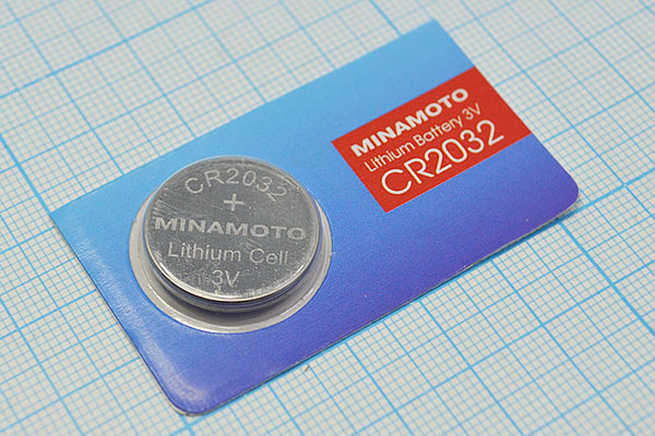 бат 3В\ 195мАч\20x3,2\Li\CR2032\MINAMOTO бат 3В\ 195мАч\20x3,2\Li\CR2032\MINAMOTO